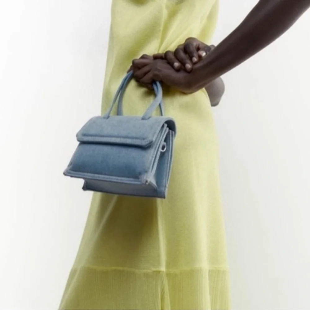 Zara denim heels and matching purse - Picture 5 of 6